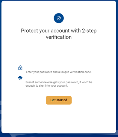 two factor authentication screenshot
