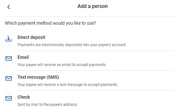 Pay a person desktop screenshot 3
