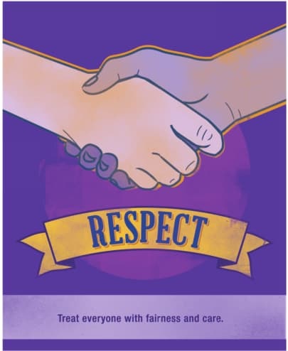 Handshake representing the word respect