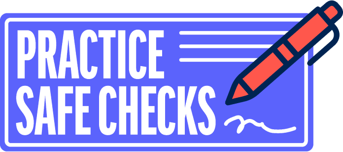 Logo for Practice Safe Checks American Bankers Association campaign